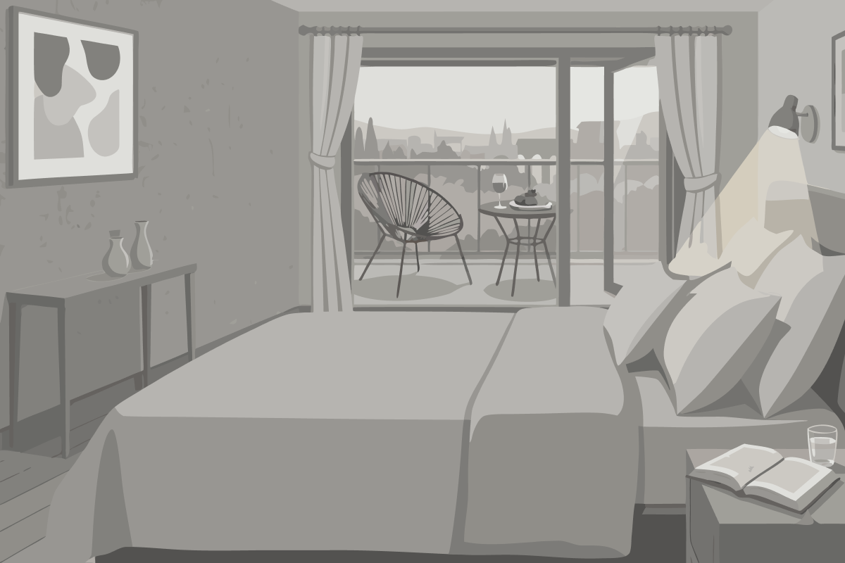 Zweibettzimmer inklusive Parkplatz